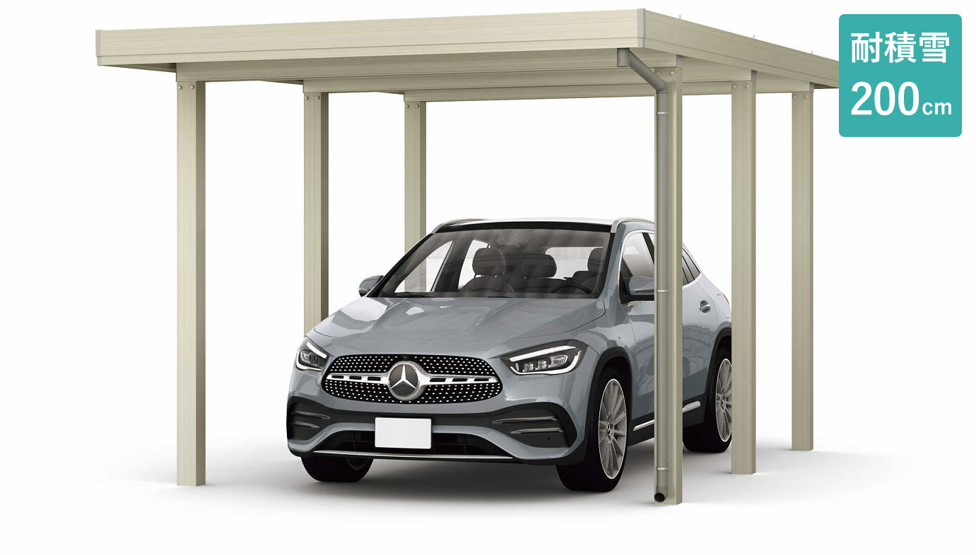 YKK AP ジーポートPro 1台用 6本柱耐積雪200cm
