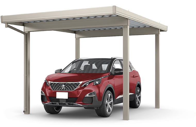 カーポートST1台用4本柱【耐積雪150cm】