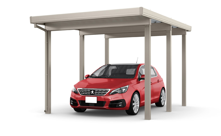 カーポートST1台用6本柱【耐積雪150cm】